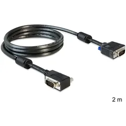 DeLOCK SVGA Stecker/Stecker Kabel, gewinkelt 2m