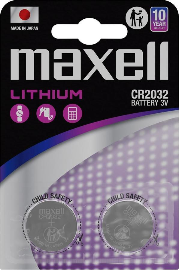 Maxell CR2032 batterij, 2 stuks