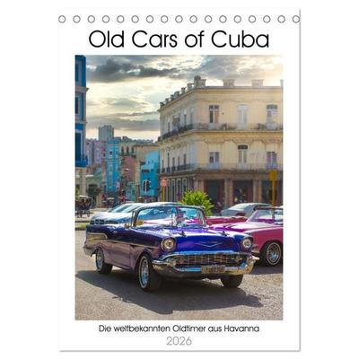 Old Cars of Cuba (Tischkalender 2026 DIN A5 hoch), CALVENDO Monatskalender