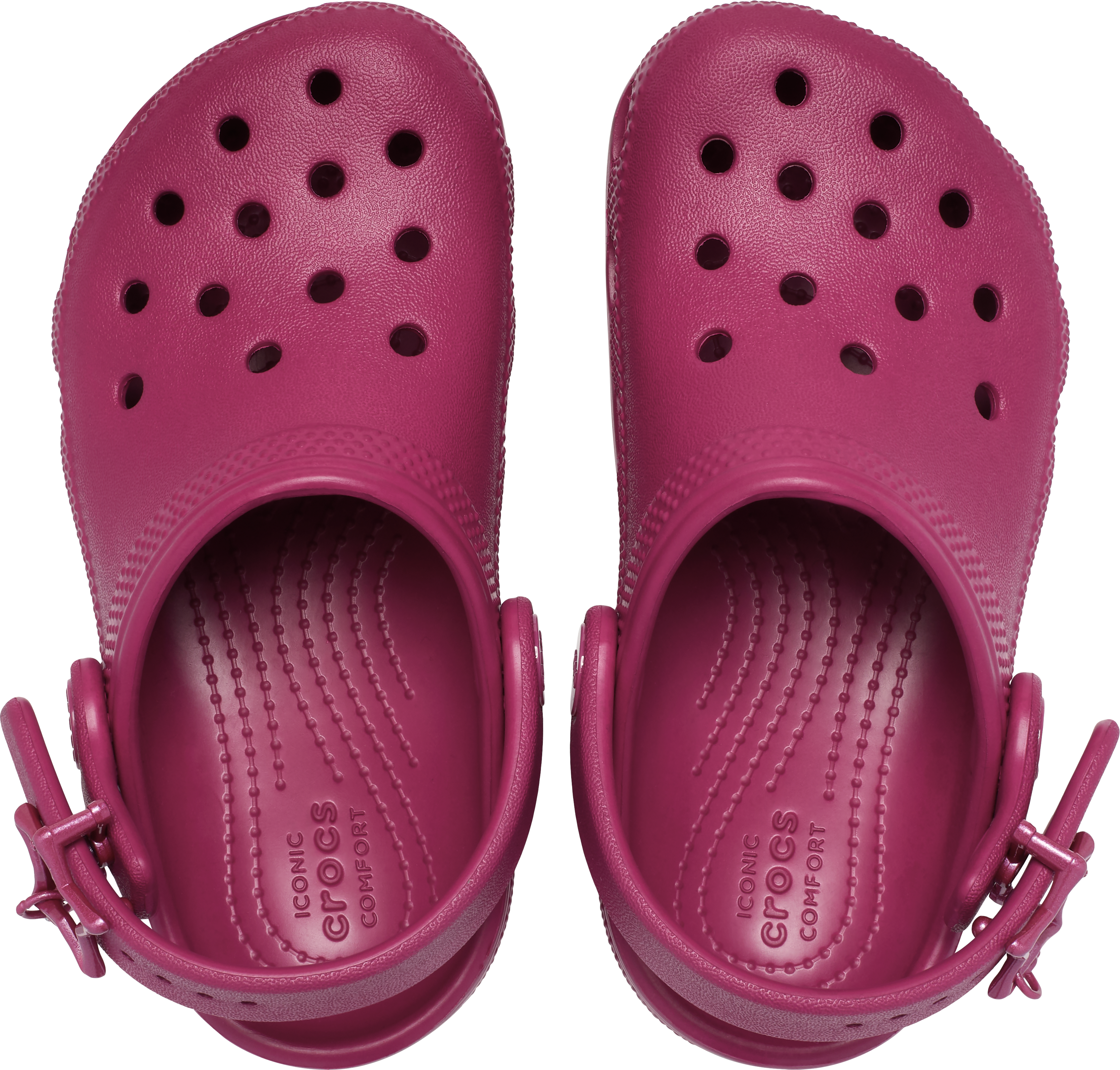 Clog CROCS "Classic Star Buckle Clog T", Kinder, Gr. 22, Croslite™, pink (royal pink), Schuhe Clog, Schlupfschuh, Hausschuh mit Luftöffnungen