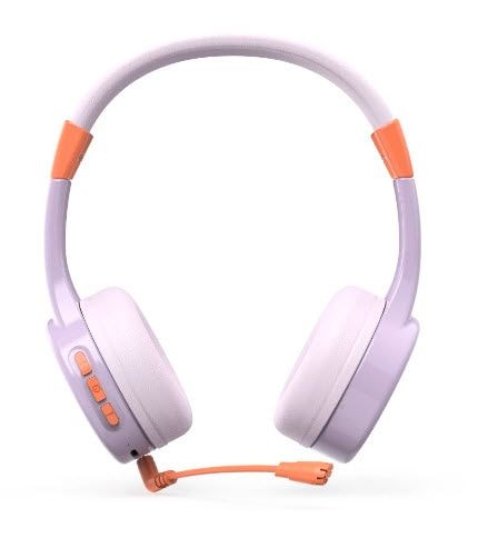 Hama 184183 Teens Guard II Ohraufliegender Bluetooth Kopfhörer kabellos 48 h Laufzeit USB Typ-C (Orange, Violett) 00184183