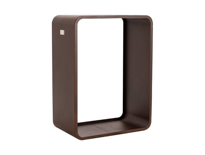 Nouvel Holzregal Modern 80, Stahl, Rost-Look, 80 x 60 cm
