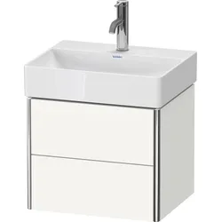 Duravit XSquare Waschtischunterbau Compact, wandhängend, 2 Schubkästen, 484x397x390mm, XS430503636, Farbe: Weiß Seidenmatt Lack