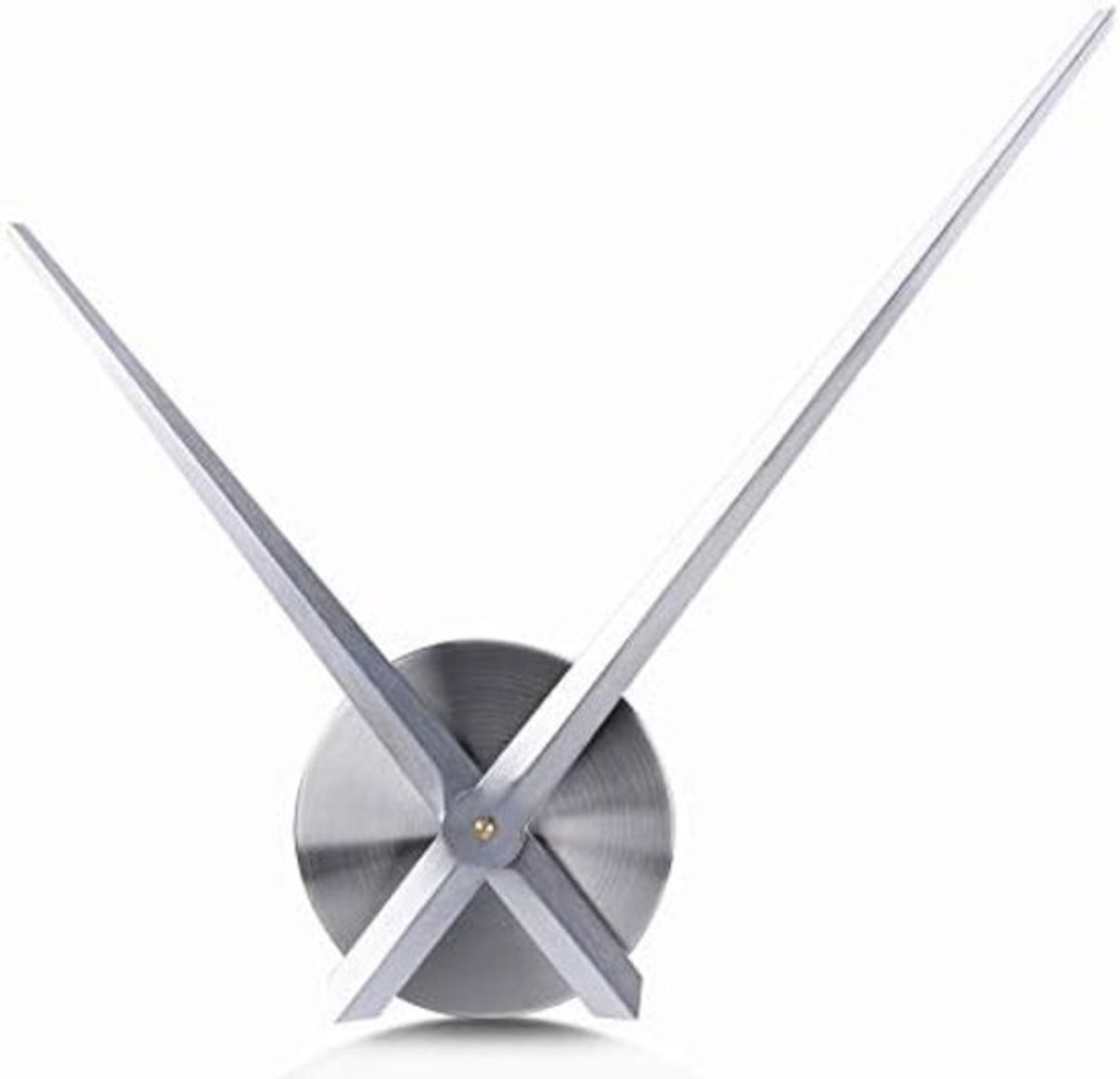 Moderne Analoge Wandklok Zonder Cijfers - Grote Ronde Metalen Wandklok