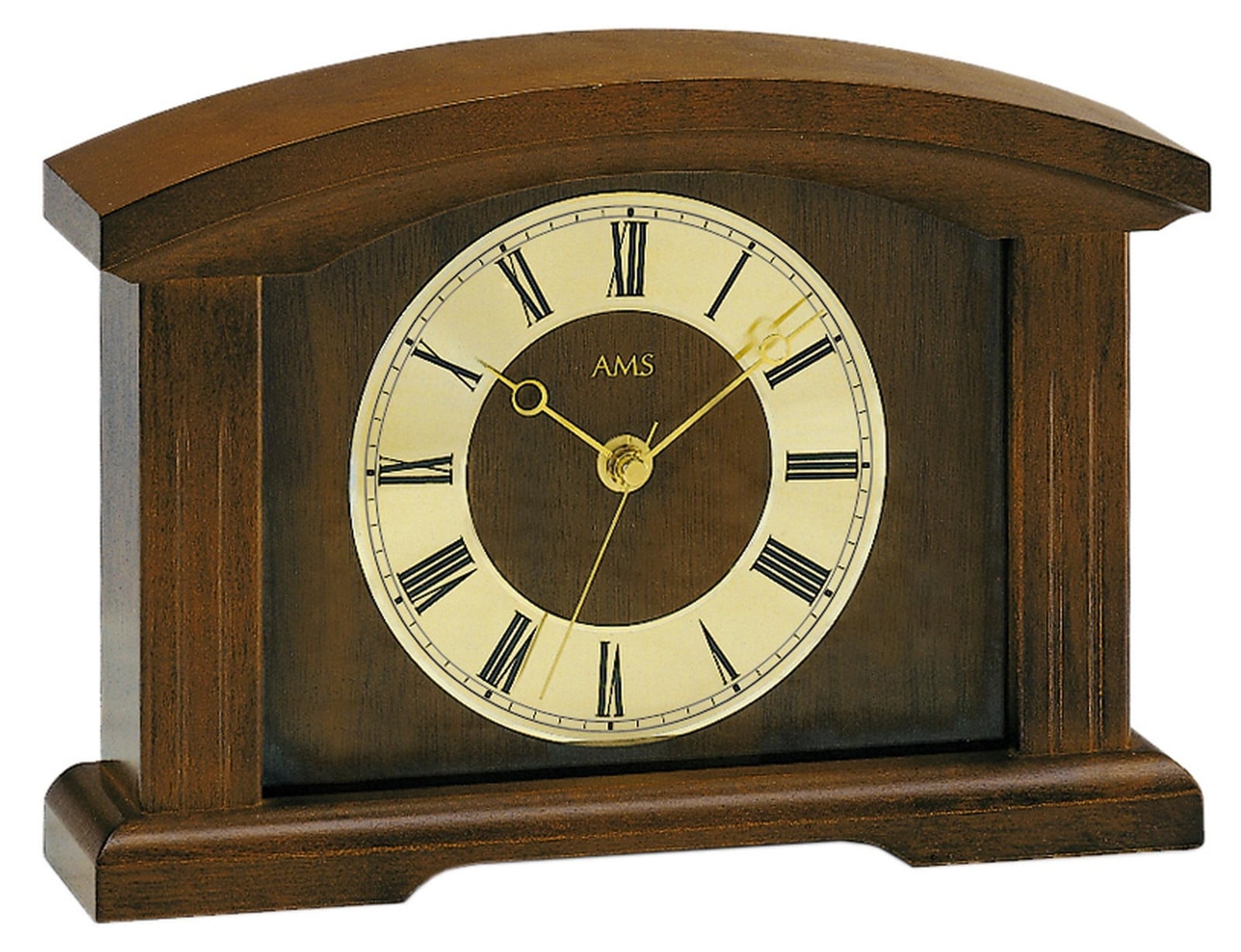 AMS F5138-1 Funkwekker met behuizing van massief noten hout