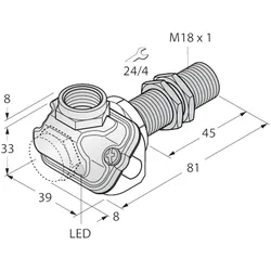 Turck Sensor BI8U-EM18WDTC-AP6X