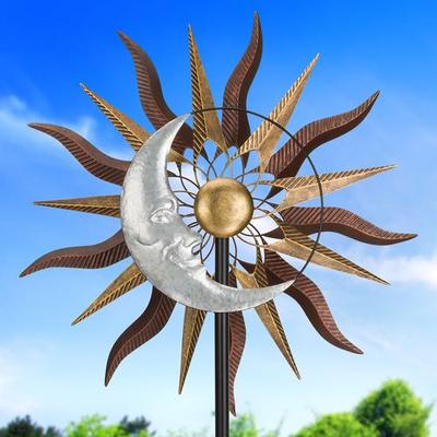 Regal Art & Gift - Drop Ship Sun and Moon Wind Spinner Multi Metallic , Multi Metallic