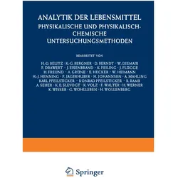 Analytik der Lebensmittel, Fachbücher von J. Schormüller, H. -D Belitz