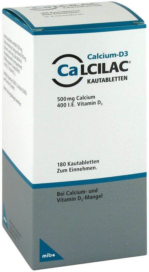 Calcilac 500mg/400 internationale Einheiten 180stk