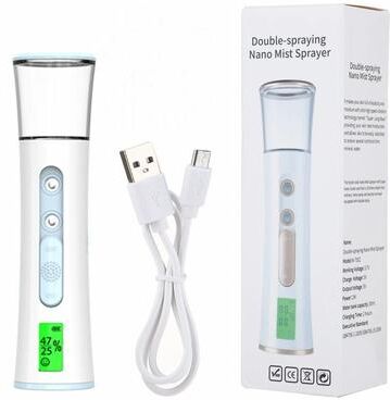 Inspired Living NanoGlow Pro Portable Facial Steamer & Nano Mist Sprayer blue