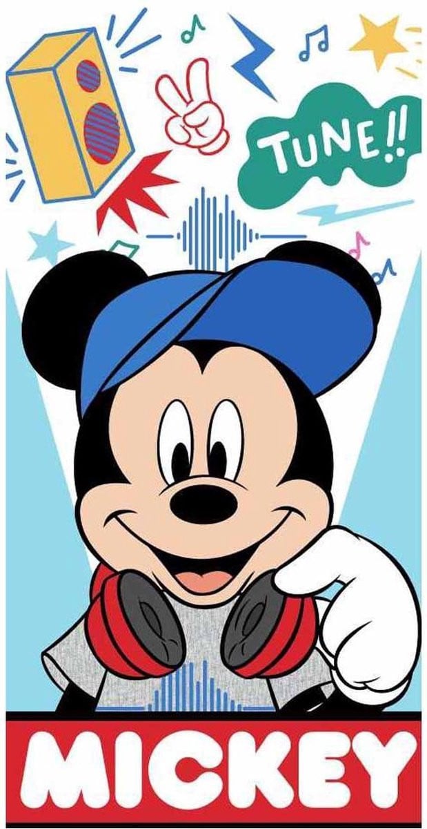 Mickey Mouse strandlaken voor kinderen - Breedte: 140 cm, Hoogte: 70 cm