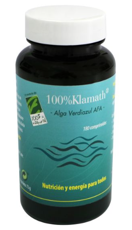 100% Natural 100% Klamath Blue-Green Algae AFA 180 Capsules