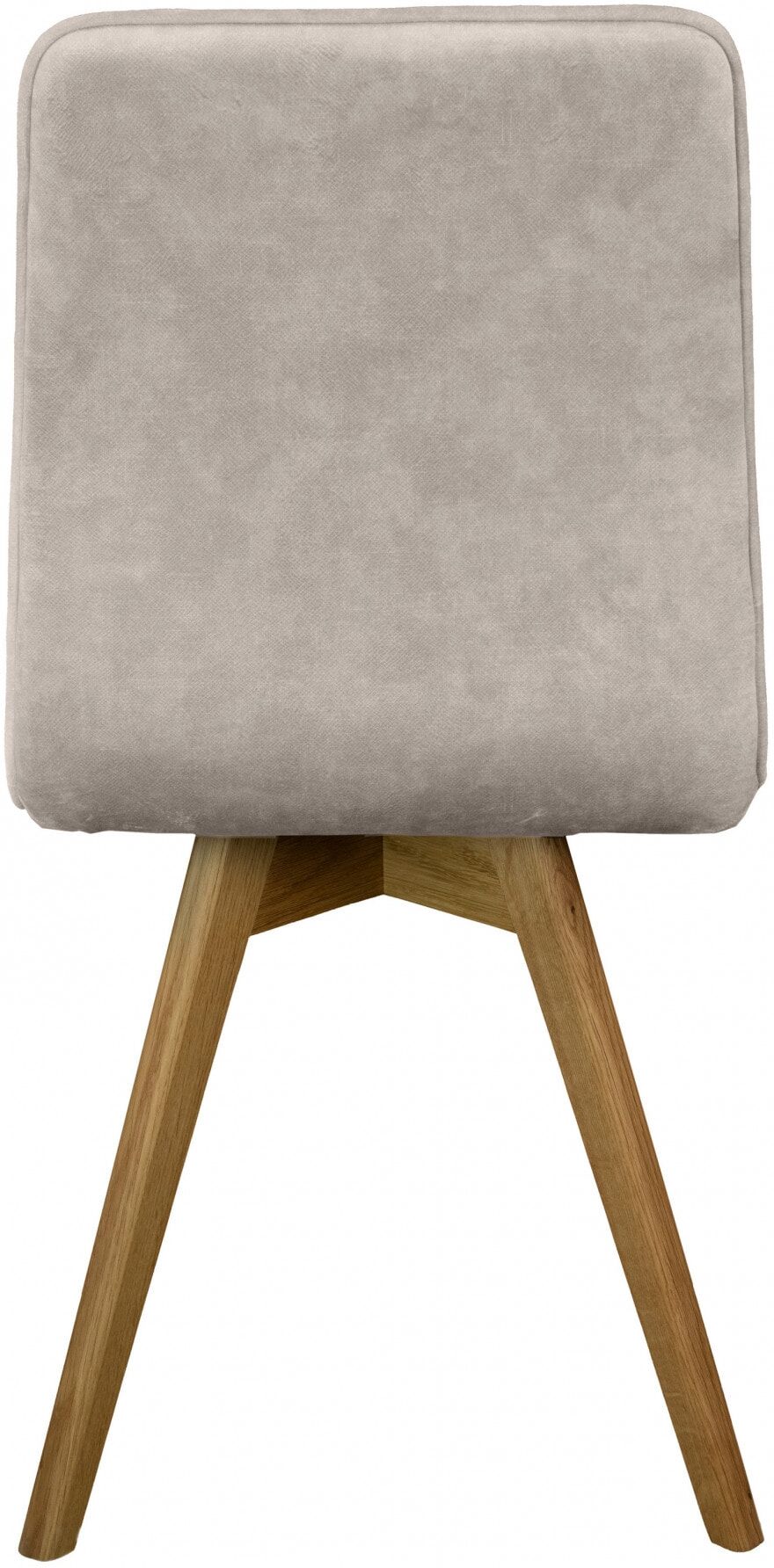 Esszimmerstuhl OTTO HOME "Rania", weiß (milky, eiche natur), H:91cm T:55cm, Holzwerkstoff, Massivholz, Stühle, Esszimmerstuhl, Massivholzgestell, mit Keder