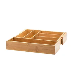 KHG Besteckkasten   ¦ holzfarben ¦ Bambus ¦ Maße (cm): B: 31,5 H: 7