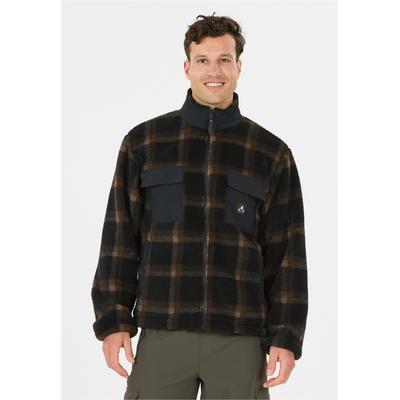 Fleecejacke WHISTLER "Carrillo", Herren, Gr. XL, braun (schwarz, mehrfarbig), 100% Polyester, kariert, normal, Rundhals, Jacken Fleecejacke, mit wärmender Isolierung