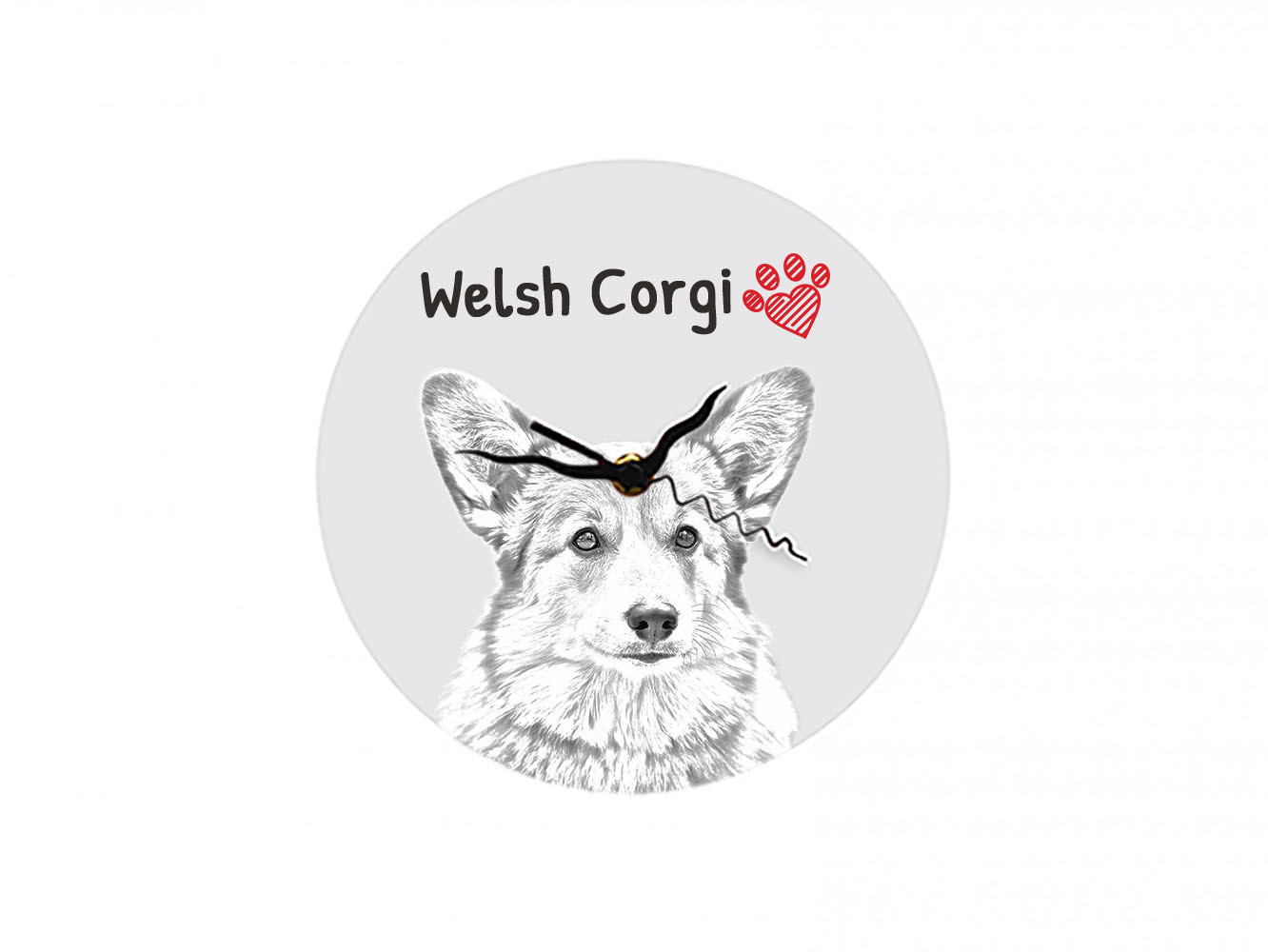 Art-Dog Wandklok Pembroke Welsh Corgi