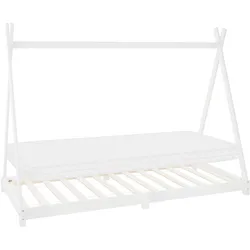 KINDERBETT Tipi mit Matratze 90x200 cm Weiß