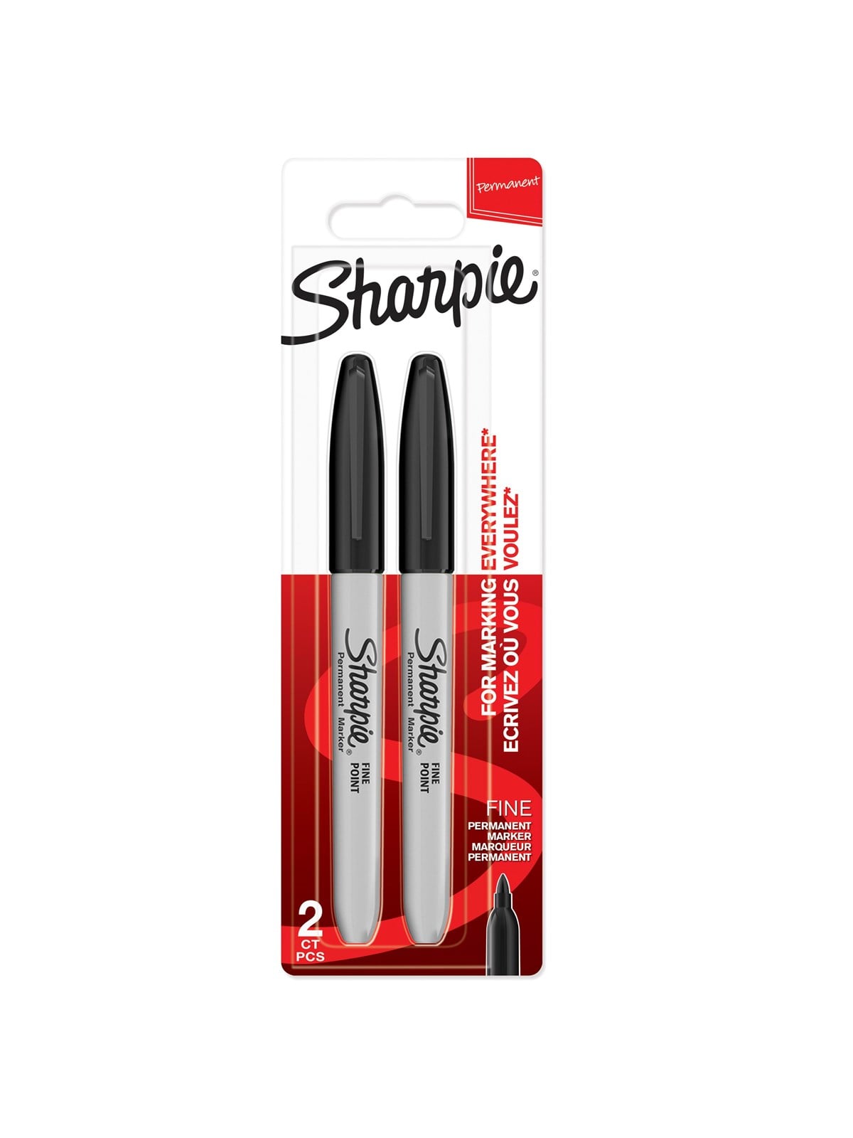 Sharpie Permanent Marker | Marker Stifte mit feiner Spitze | schwarz | 2 Stück