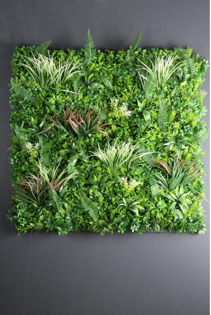 The Seasonal Aisle Lobardy 100x100cm Living Wall Panel - Mixed Grasses Green 100cm H X 100cm W X 17.78cm D