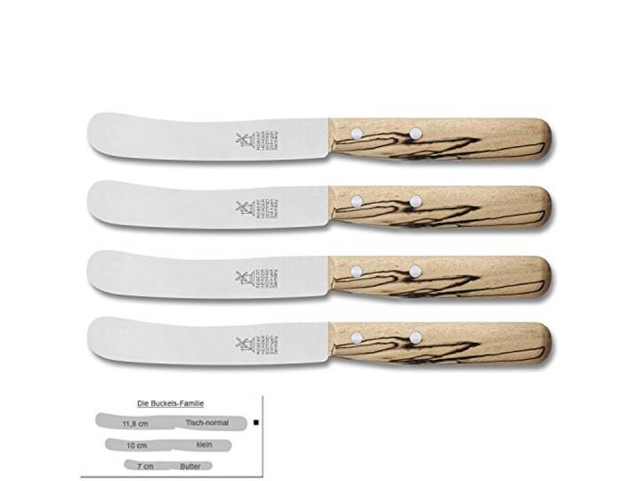 Windmühlenmesser Buckels Messer Set 4-tlg Eisbuche
