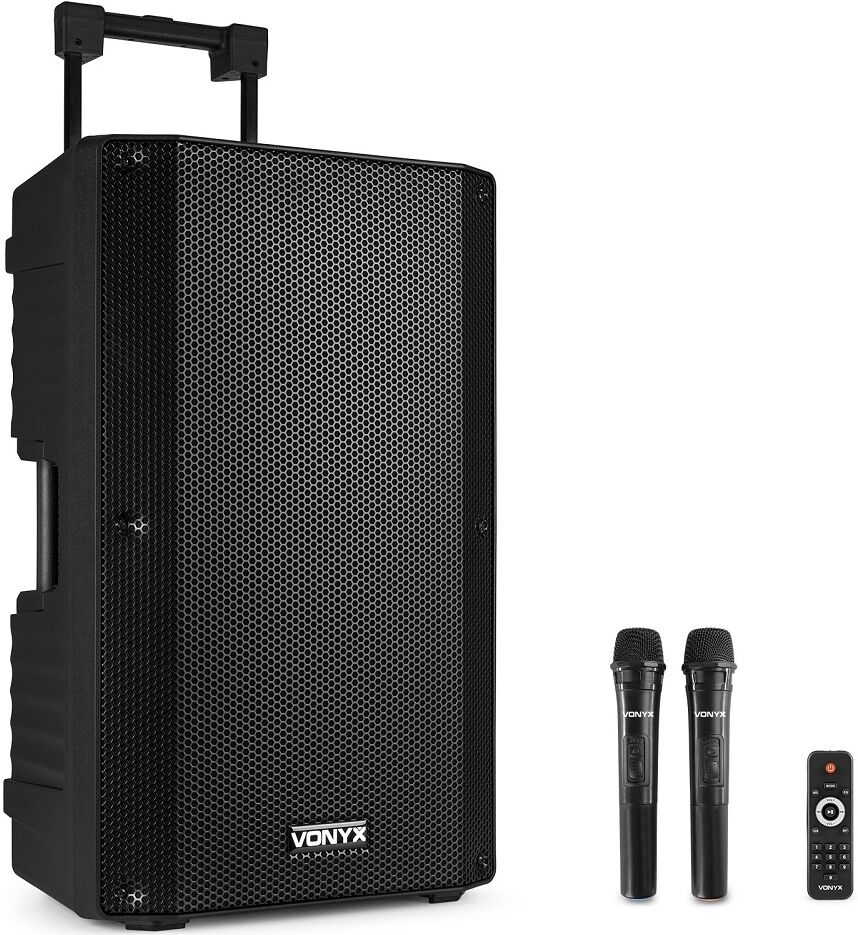 Coluna Amplificada Portátil 15" 1000W MP3/USB/SD/FM/2xUHF/BLUETOOTH (VSA700) - VONYX