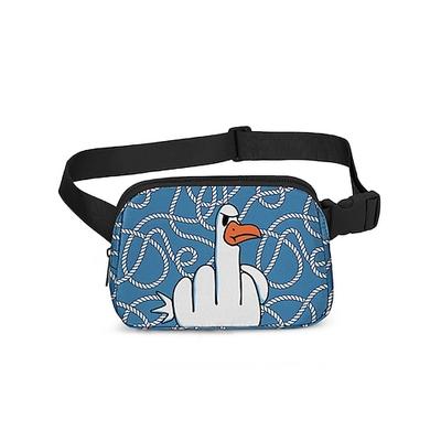 Herren-Crossbody-Bauchtasche mit lustiger Entengrafik – verstellbare, wasserdichte Gürteltasche für Reisen, Freizeit und Outdoor-Aktivitäten