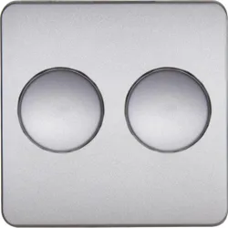 Kopp 493420004 HK07 - Abdeckung Doppeldimmer, Farbe: stahl