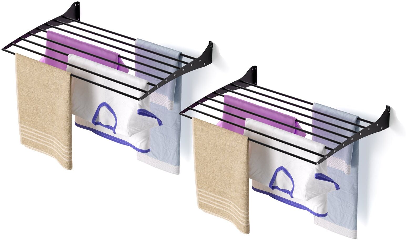 Foxydry Fold 100 x 2 Wand Wäscheständer klappbar für platzsparende Wandmontage