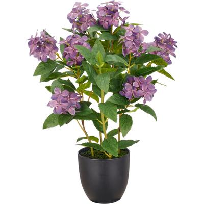 Kunstpflanze CREATIV GREEN "Hortensie paniculata", lila, H:60cm, Obermaterial: 80% Kunststoff, 20% Polyester, Kunstpflanzen, Kunstpflanze, mit 8 Real-Touch-Blüten