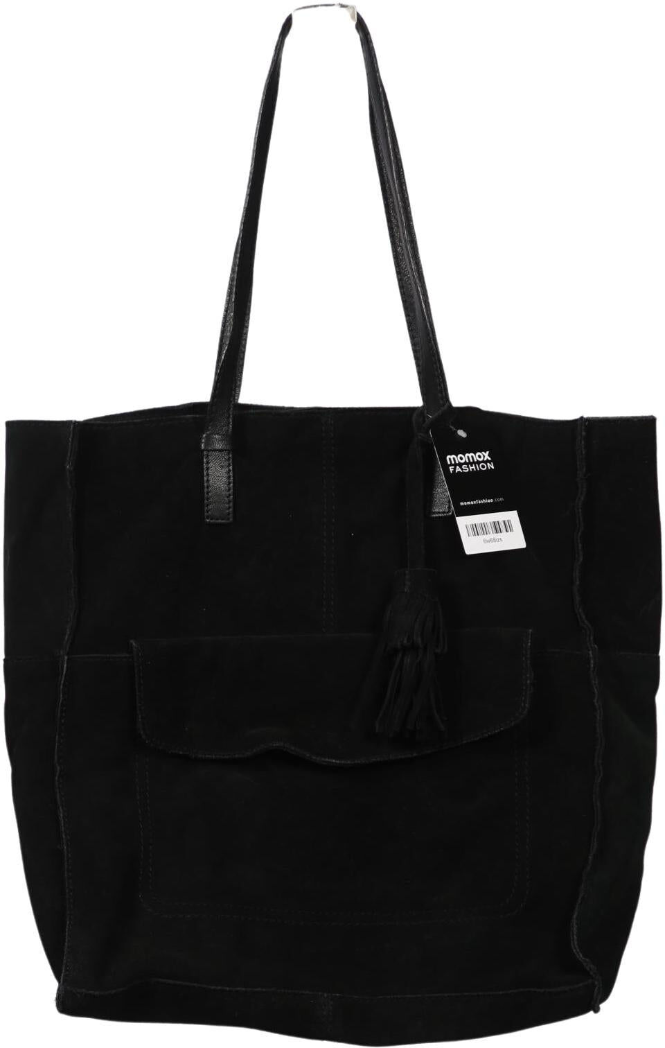 Mango Damen Handtasche gross Leder, Schwarz, Leder - Second Hand
