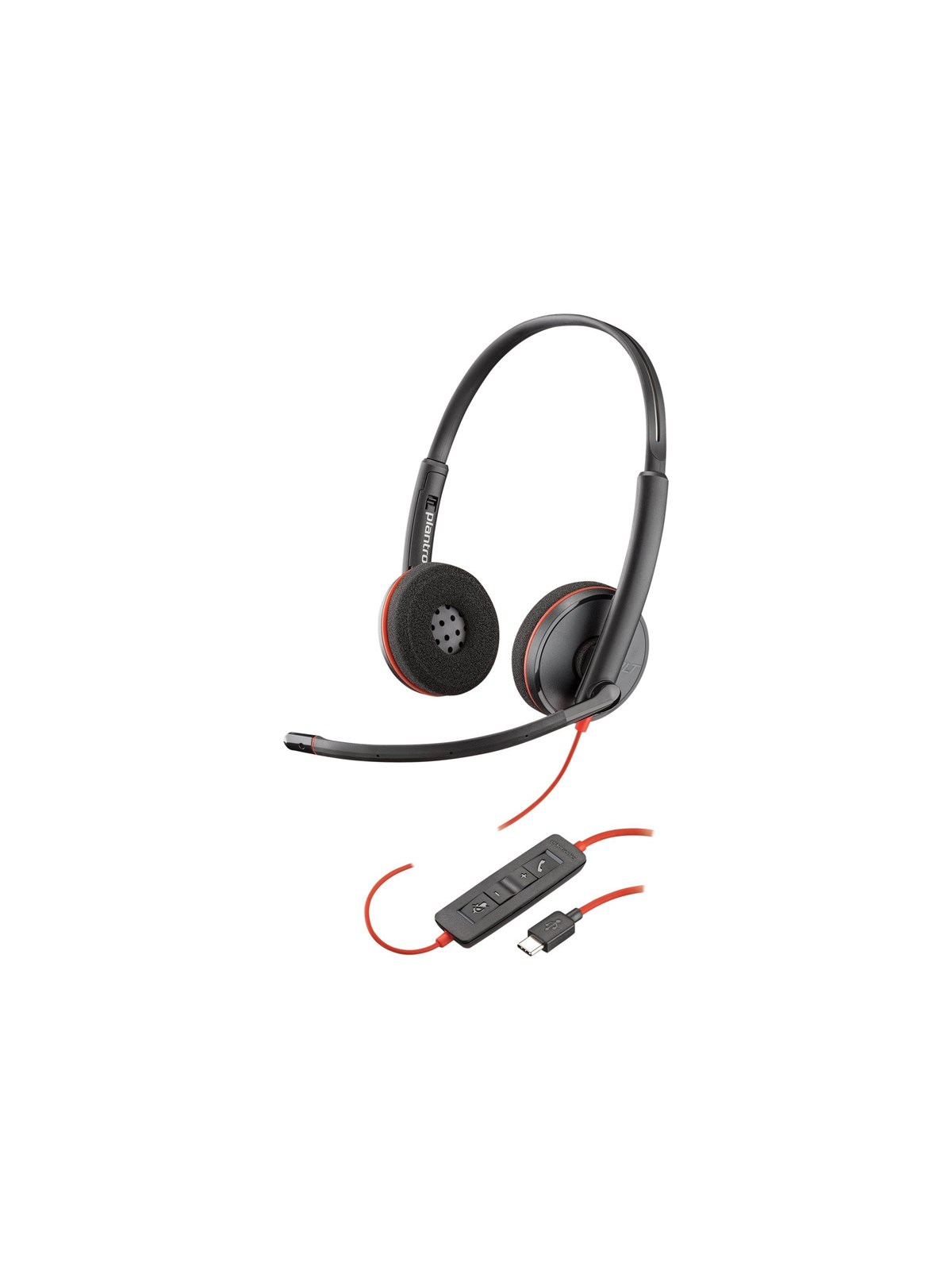 HP Poly Blackwire 3220 USB-C-stereoheadset + USB-C/A-adapter (bulk) (8X228A6)