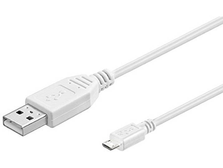Microconnect USBABMICRO0,60W 0.6m USB A Micro-USB B Wit USB-kabel 0,6 m