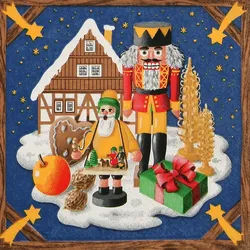 Home Fashion, Weihnachtsland, Lunch-Servietten aufgefaltetes Maß 33 cm x 33 cm, im Viertelfalz, 20 Stück pro Pack
