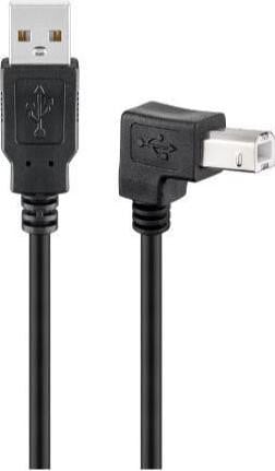 MicroConnect USB-A naar USB-B USB 2.0 kabel, 2 meter, zwart