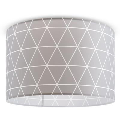PACO HOME Deckenleuchte "Stella 401", weiß (grau), 1, Ø 45,5cm H: 29,5cm, Leuchten, Deckenlampe Wohnzimmer Schlafzimmer Hängelampe Skandi Rauten E27, Deckenleuchte