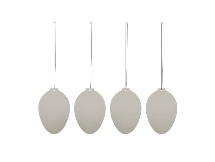 Cooee Design Décoration de Pâques Easter Deco œuf Lot de 4 White