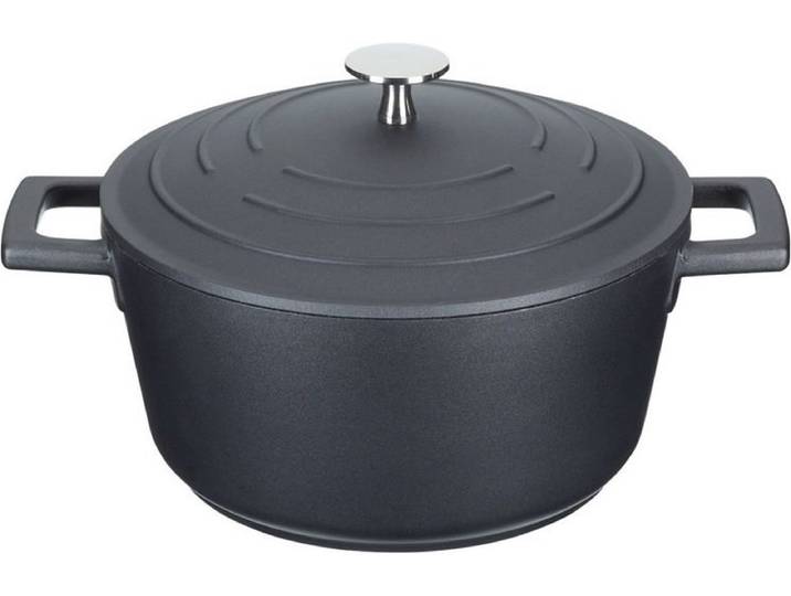 Masterclass Lichte Braadpan Met Deksel - Gegoten Aluminium Zwart 2\,5 Liter / 20 cm