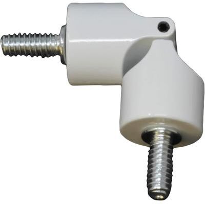 Urbanest 3/4 inch Adjustable Corner Curtain Rod Connector Hinged Elbow for Corner Window
