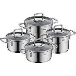 Silit Extra Cook Mini Topf Set 4 teilig, Pfannenset + Topfset, Silber