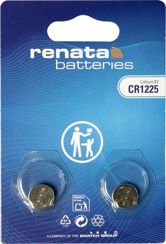 Renata Knopfzellenbox CR1225 3V 2 St. 48 mAh Li-MnO2