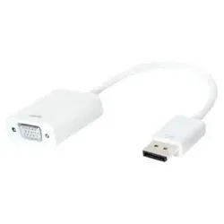 LogiLink CV0059B Videokabel-Adapter 0,15 m VGA (D-Sub) DisplayPort Weiß