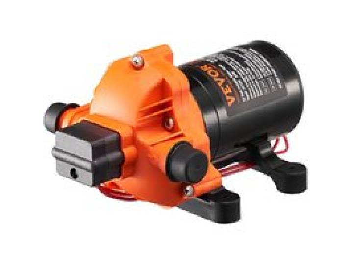 VEVOR 12-V-Membranpumpe, 6,81 L/min, 3-Kammer-DC-Wasserpumpe mit automatischem Druckschalter 40–100 PSI einstellbar, 60 PSI, 1/2 Zoll MNPT-Anschluss, für Wohnmobil, Yacht, Imbisswagen, Camper, Marine
