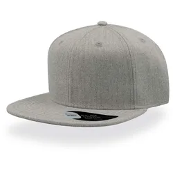 Atlantis Unisex 6-Panel Kappe 'Snap Back' Flache Cap SNAP grey melange one size