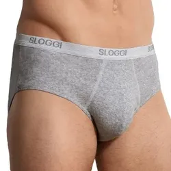 Sloggi 2P For Men Basic Midis Grau Baumwolle Large Herren