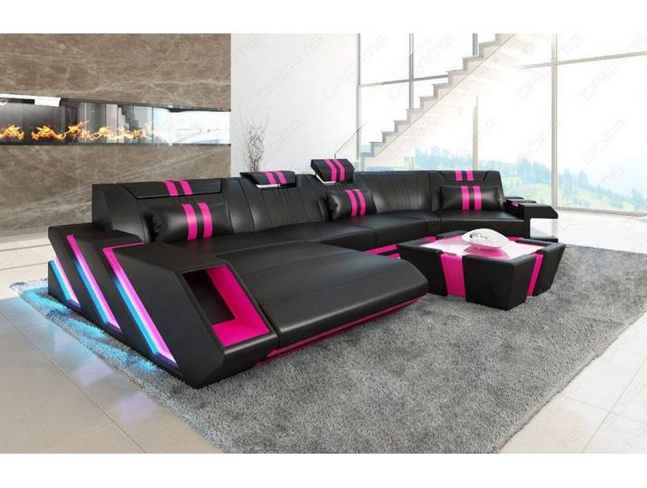 Leder Couch Apollonia C-Form