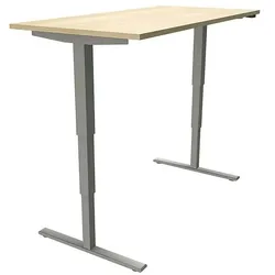 fm Büromöbel Elektrisch höhenverstellbarer Schreibtisch »Sidney« 160 cm C-Fuß Kufen königsahorn, 160x128 cm