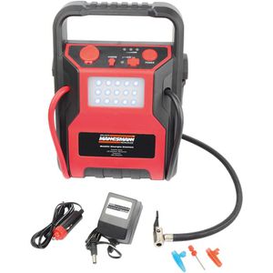 BrüderMannesmann Starthilfegerät M01771, 12V, 600A Spitzenstrom, Kompressor, Kapazität 7000mAh