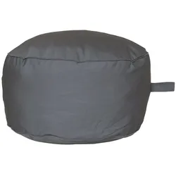 Chic Antique Lounge Puff aus Nylon für Draussen, H32/Ø 60 cm grau