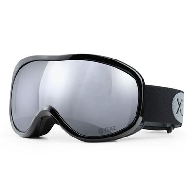 Skibrille YEAZ "Ski- und Snowboard-Brille silber/schwarz STEEZE", silber, Sportbrillen