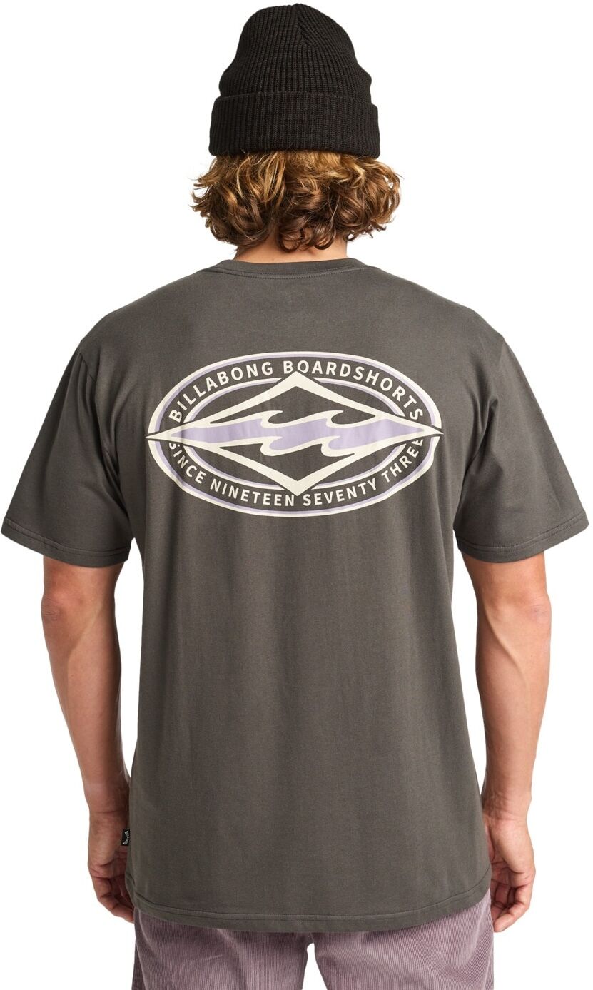 T-Shirt BILLABONG "Diamond Vision", Herren, Gr. M, grau (raven), Obermaterial: 100% Baumwolle., Shirts T-Shirt raven M